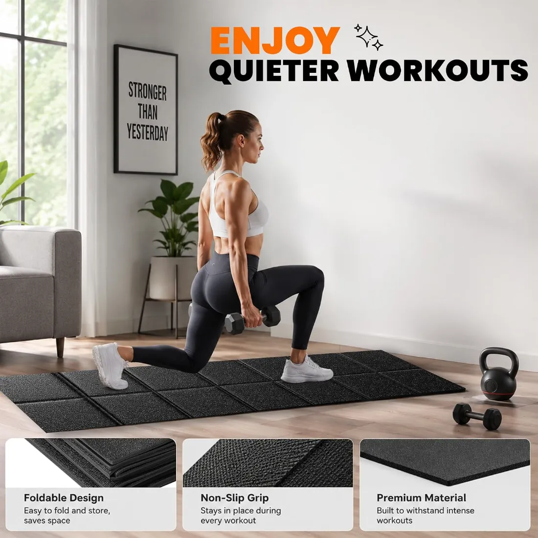 Walking Pad & Treadmill Mat — 68" × 24" — Wellunis